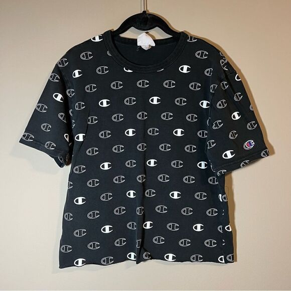 ✨ Champion Men’s Black Printed Shirt Small - Picture 1 of 8